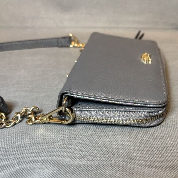 Vintage Juicy Couture Crossbody Purse Wallet Gold Chain Metallic Iridescent Y2K - Picture 14 of 14